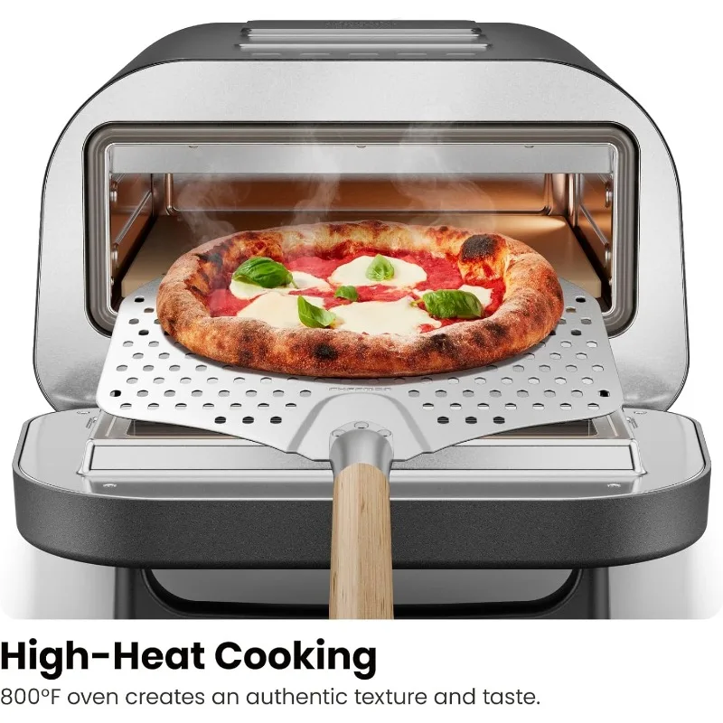 Indoor Pizza Oven Makes 12 Inch Pizzas in Minutes, Heats Up To 800&deg;F Countertop Electric Pizza Maker with 5 Touchscreen Presets