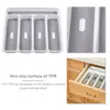 Flatware Tableware Silverware Drawer Organizer with Non-slip TPR Linings Non-Slip Utensil Organizer Plastic Cutlery Tray 5