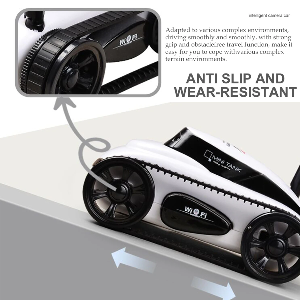 Remote Control Tank Car App Controlled Wireless Spy Tank Transmission HD Camera Vision Toys Explore Move Motion Gifts
