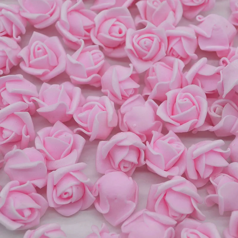 50/100/200Pcs 2cm Mini Foam Rose For Bear Artificial Flower Heads DIY Craft Gifts Box Wedding Party Decorative Wreath Home Decor tree artificial flora artificial & dried flora Artificial & Dried Flowers