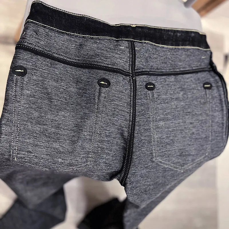 Fall Winter 2023 New Straight Loose Jeans Men Business Casual High Quality