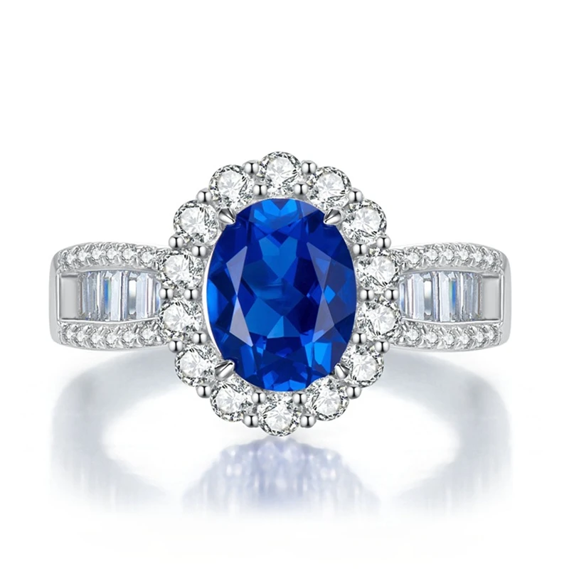 

2022 New In 7*9mm High Carbon Diamond S925 Sterling Silver Luxury Retro Oval Ring for Women Propose Surprise Gift Wedding Diadem