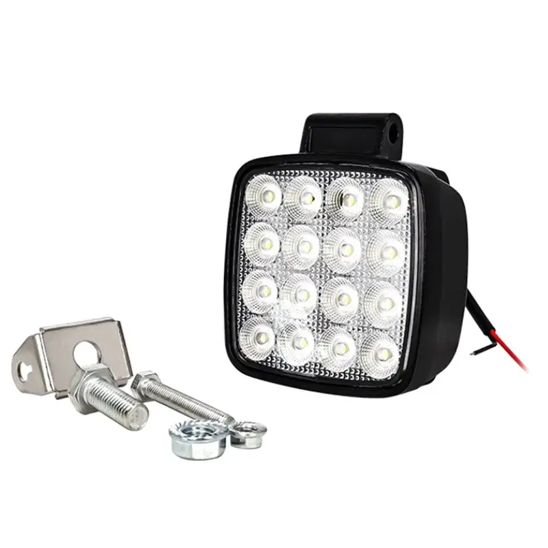 원하는 굴삭기 트랙터 투광등 LED 사각 포크리프트 헤비듀티 오프로드 12V 24V 6240LM 농업용 차량 1