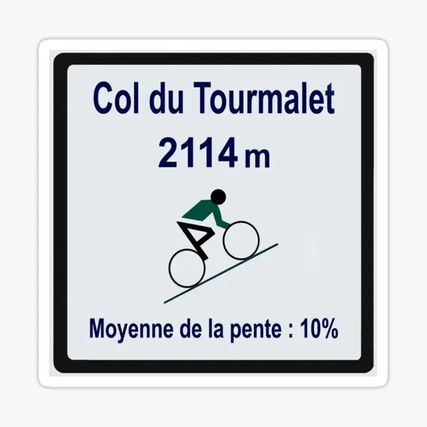 

Col Du Tourmalet 5PCS Car Stickers for Art Cartoon Motorcycle Laptop Fridge Decor Kid Luggage Background Print Water Bottles