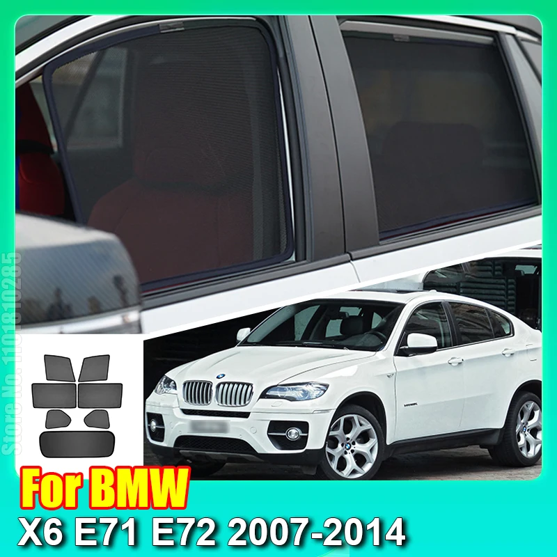 

For BMW X6 E71 E72 2007-2014 Car Magnetic Sunshade Shield Front Windshield Curtain Rear Side Window Sun Shade Visor