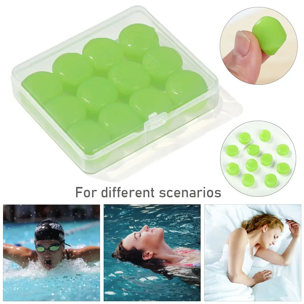 Swimming Sleeping Snoring Insulation Soft Silicone Earplugs Waterproof Earbud Noise Reduction Anti-noise Pool Ear Plugs