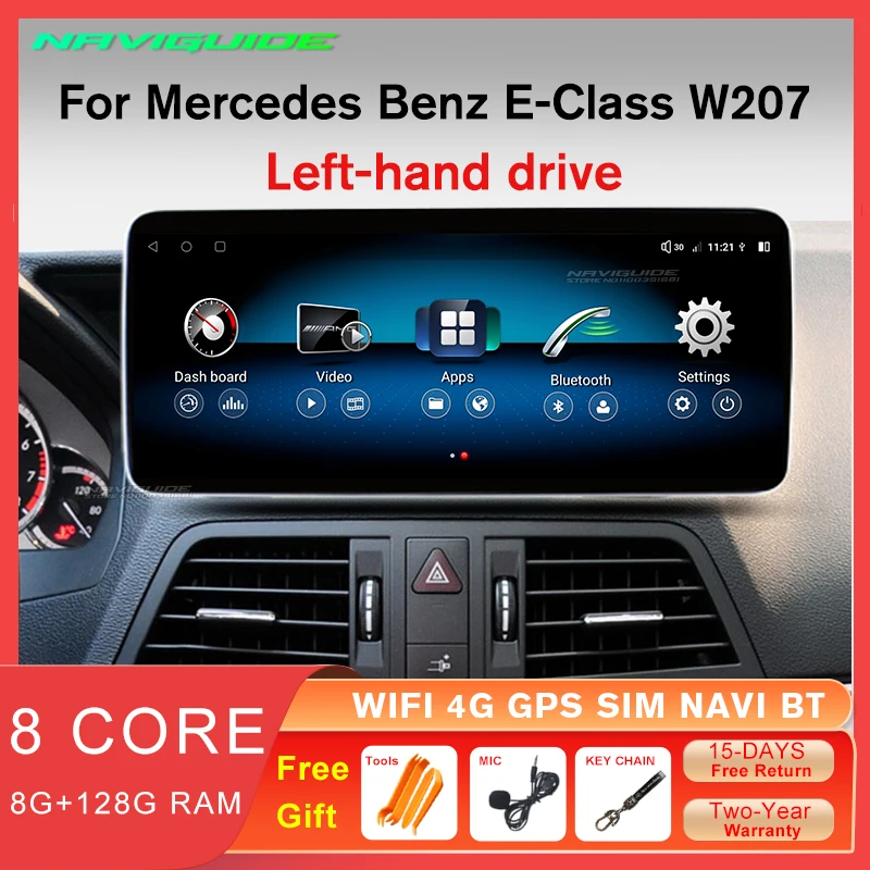 

Автомобильный радиоприемник IDE 12,3 дюймов Android 12 для Mercedes E W207 2010-2016 LHD 1920*720P Carplay Auto GPS Navi мультимедийный плеер