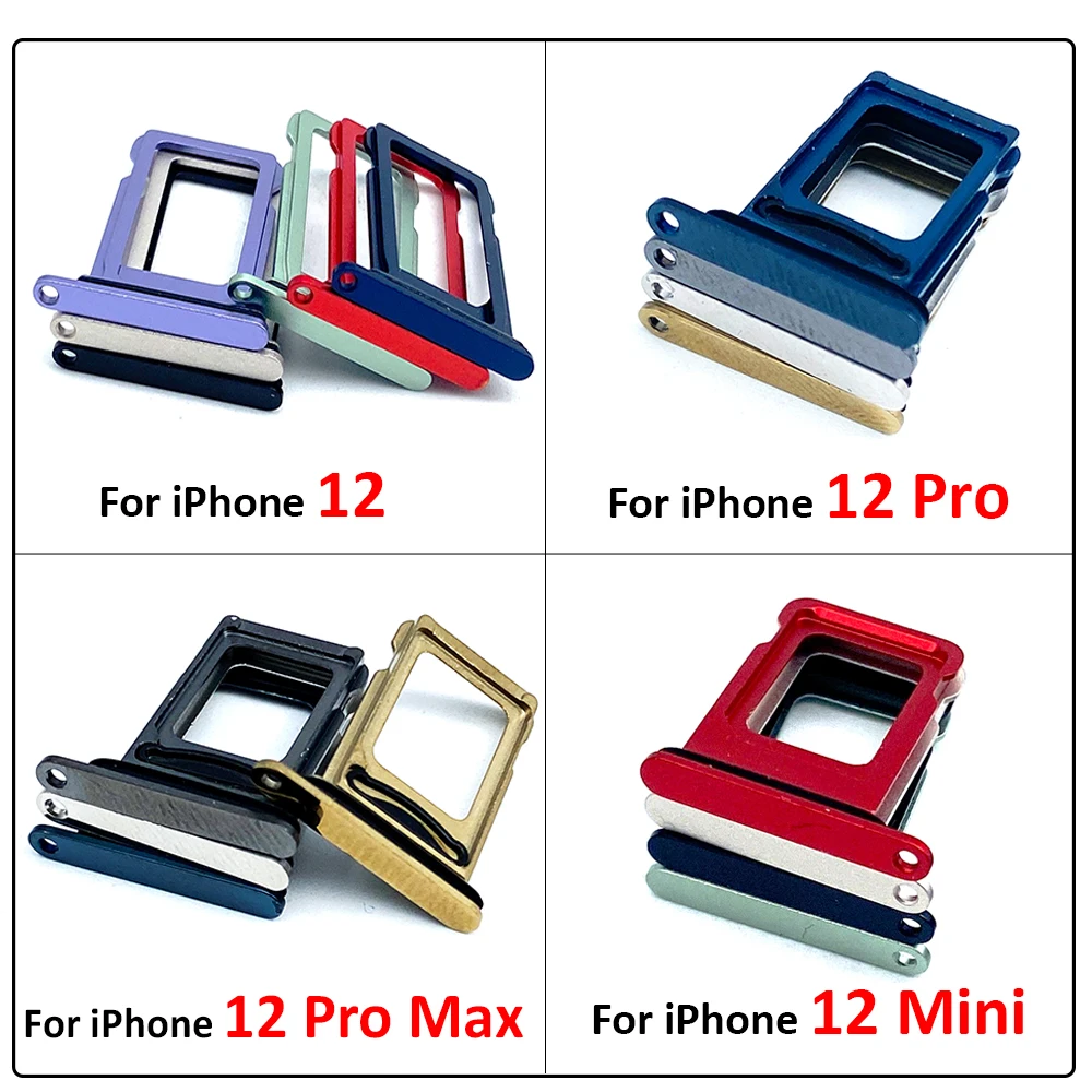 

Original For iPhone 12 Pro Max Mini SIM Card Slot SD Card Tray Holder Adapter Replacement Parts