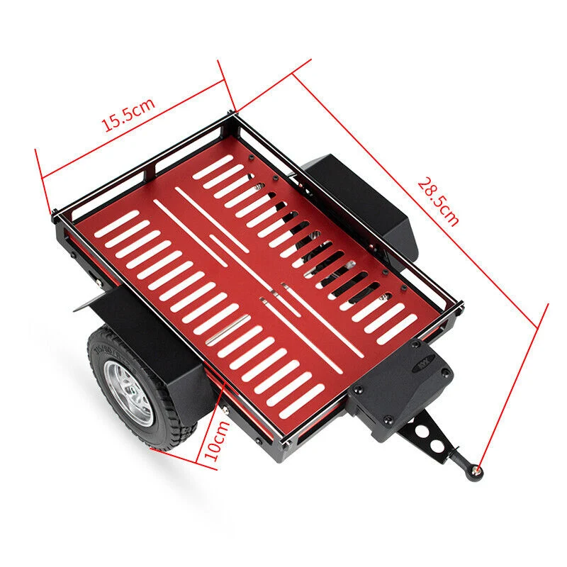 

RC 1/10 CNC RC Crawler HD одноосный прицеп небольшой прицеп грузовик прицеп
