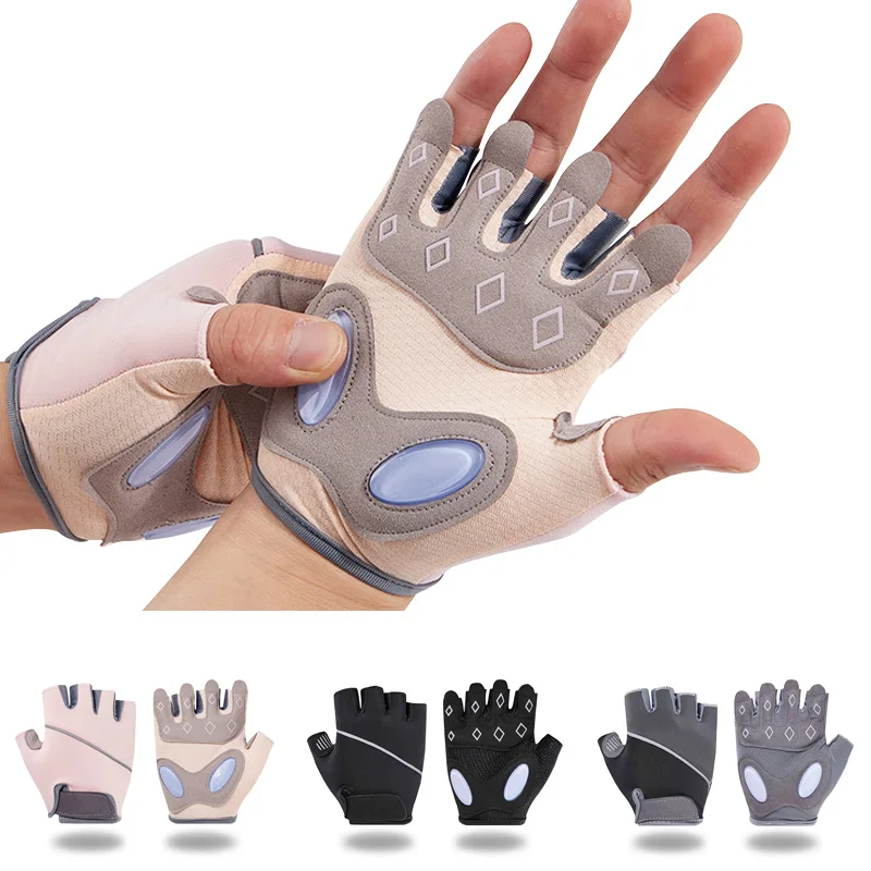 Fitness Gloves Gym Sports Dumbbell Workout Gloves Cycling Half Finger Gloves Silicone Anti-shock Weight Lifting Training Gloves fitness gloves gym sports dumbbell workout gloves cycling half finger gloves silicone anti shock weight lifting training gloves