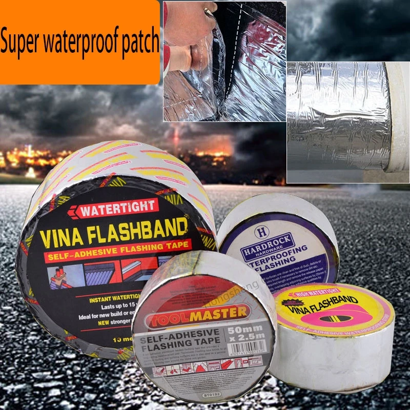 

Asphalt self-adhesive waterproofing Super Glue Tape Outdoor Garden Water Bonding Bathroom Tube Pipe Pool Rescue Duct Seal Tape