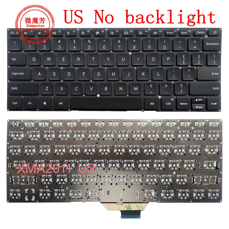 Inglês Eua Teclado do Portátil para Xiaomi Redmibook 14 ii 2023 Xma2011-cj Xma2001 Xma2009 Xma2011 Xma2007 Novo