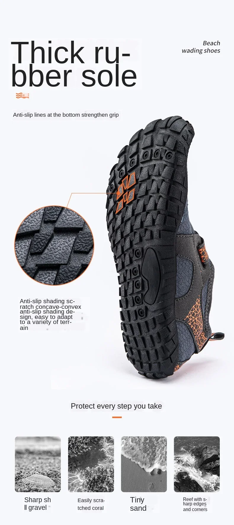Naturehike Outdoor Schnelltrocknende Strand-Wasserschuhe für Herren und Damen, 1 Paar, zum Schwimmen, Aqua-Schuhe, neu, barfuß, atmungsaktiv, zum Wandern, rutschfest – Detail 2