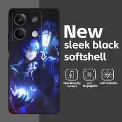 Genshin Impact Flins Soft Black Phone Case - Redmi Note 12 Pro 5G (Black10)