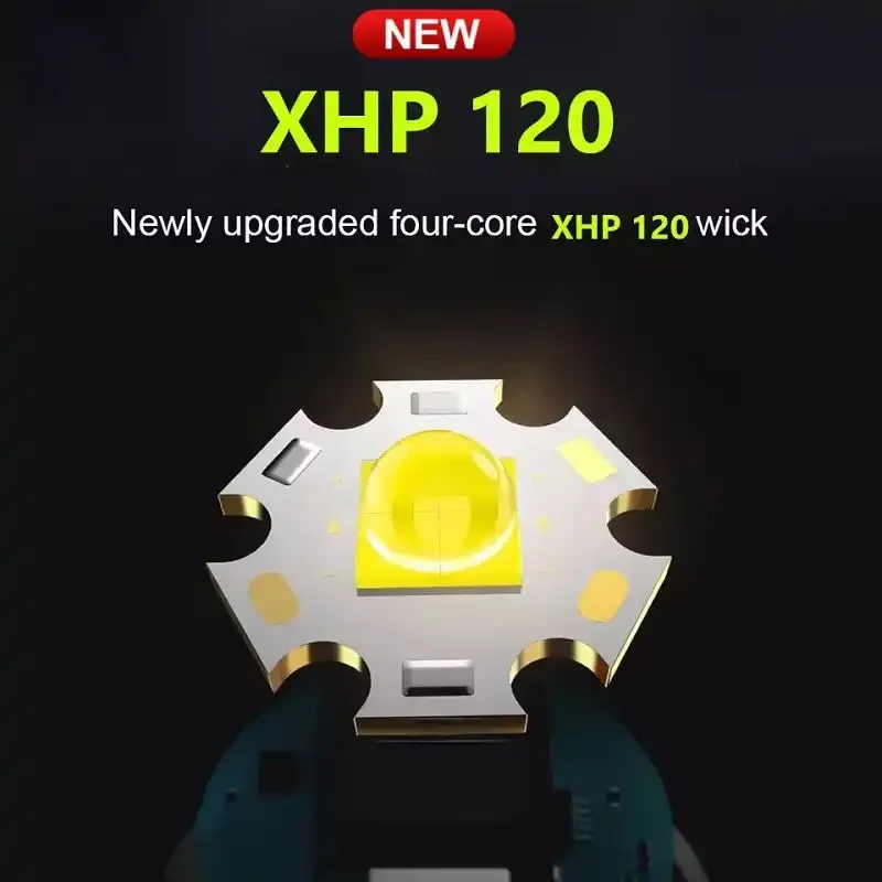 Super XHP120 Powerful Led Flashlight @Chris.Hikes.USA Equipment 2