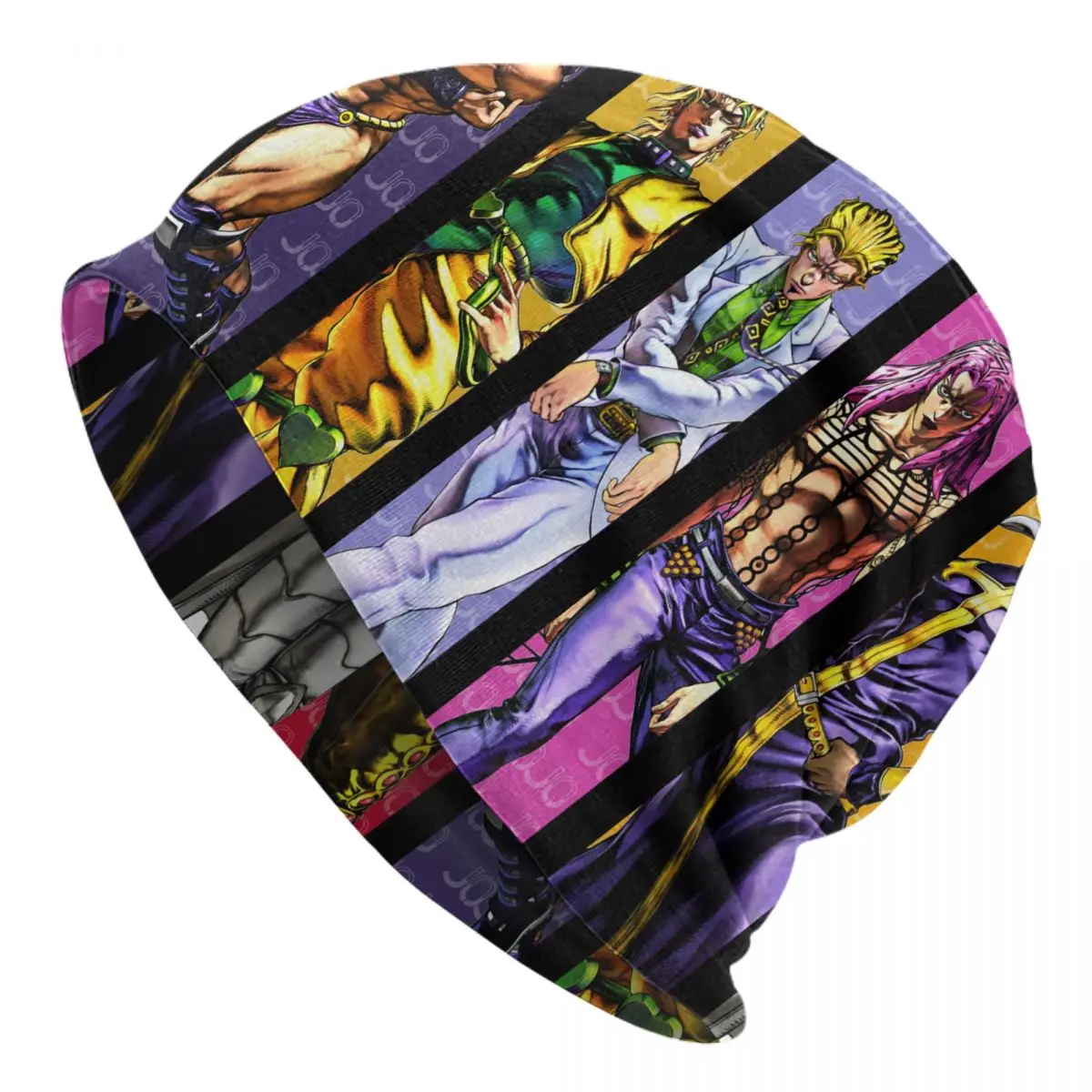 

Bonnet Hats J-JoJo's Bizarre Adventure Anime Men Women's Thin Hat Altogether Autumn Spring Warm Cap Street Skullies Beanies Caps