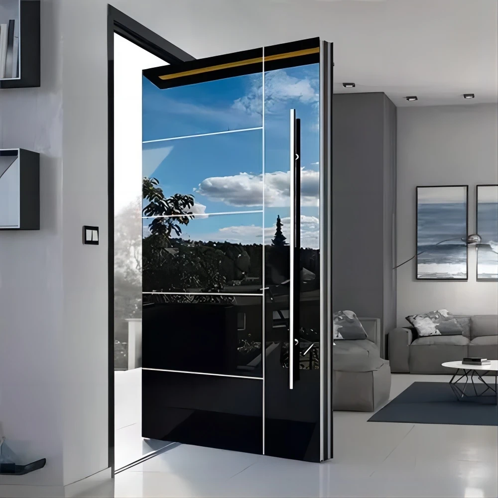 DS US Villa Main Entry Door Modern Design Pivot Wood Doors