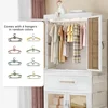 Large Portable Kids Closet Children's Armoire Adults Clothes Wardrobe Closet with Drawers and Doors, Collapsible Baby Costume 4
