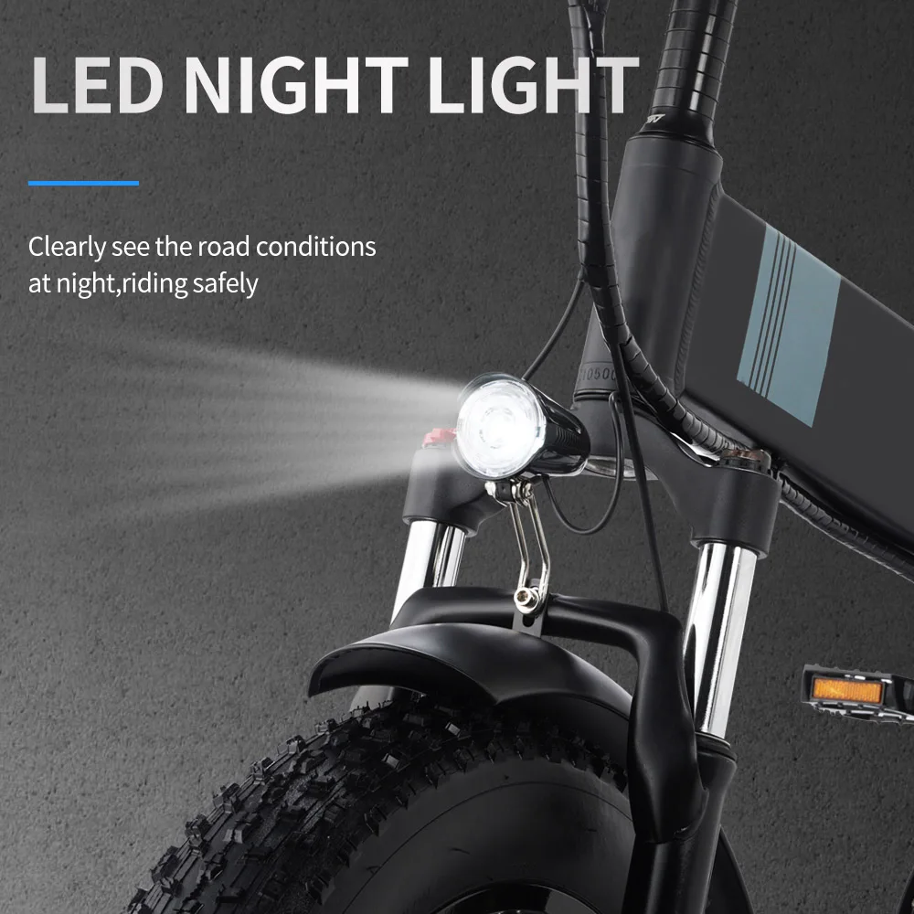 1000W 48V Electric Bike 14Ah 20 Inch Wheel With Hydraulic Shock Absorber Power-driven Bicycle Portable Fold Mountain Ebike 2