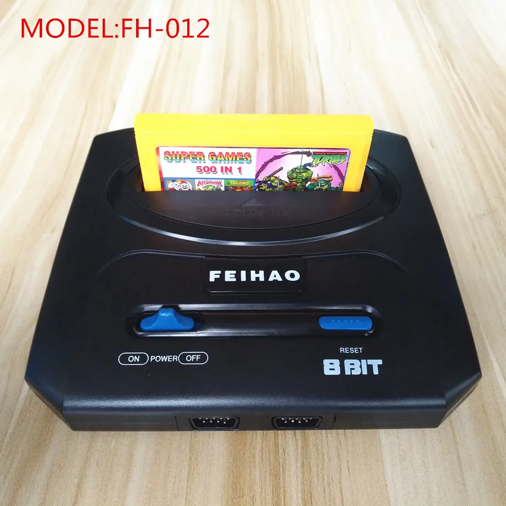 NEW 8 bit FH-012 Retro TV Video Game Console for FC/Dendy Games with Two Gamepads support yellow game cartridge