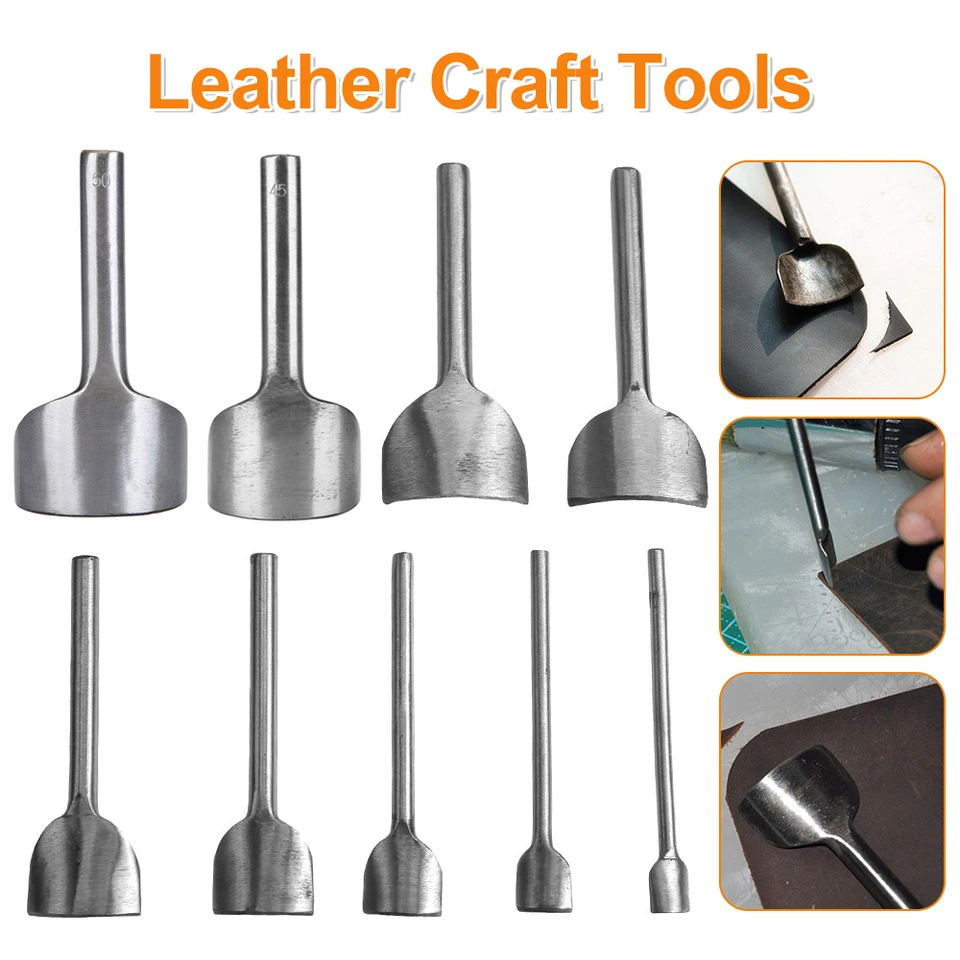 7Pcs Half-Ronde Cutter, Lederen Craft Half-Ronde Cutter Punch Strap Riem Portemonnee En Diy Handwerk Gereedschap Set 10-40mm