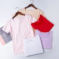 Summer Women T-shirts Ice Silk T-shirt Vest Short Sleeve Tank Fashion Woman Blouses 2023 Slim y2k Tops Undershirt Woman Clothes 2