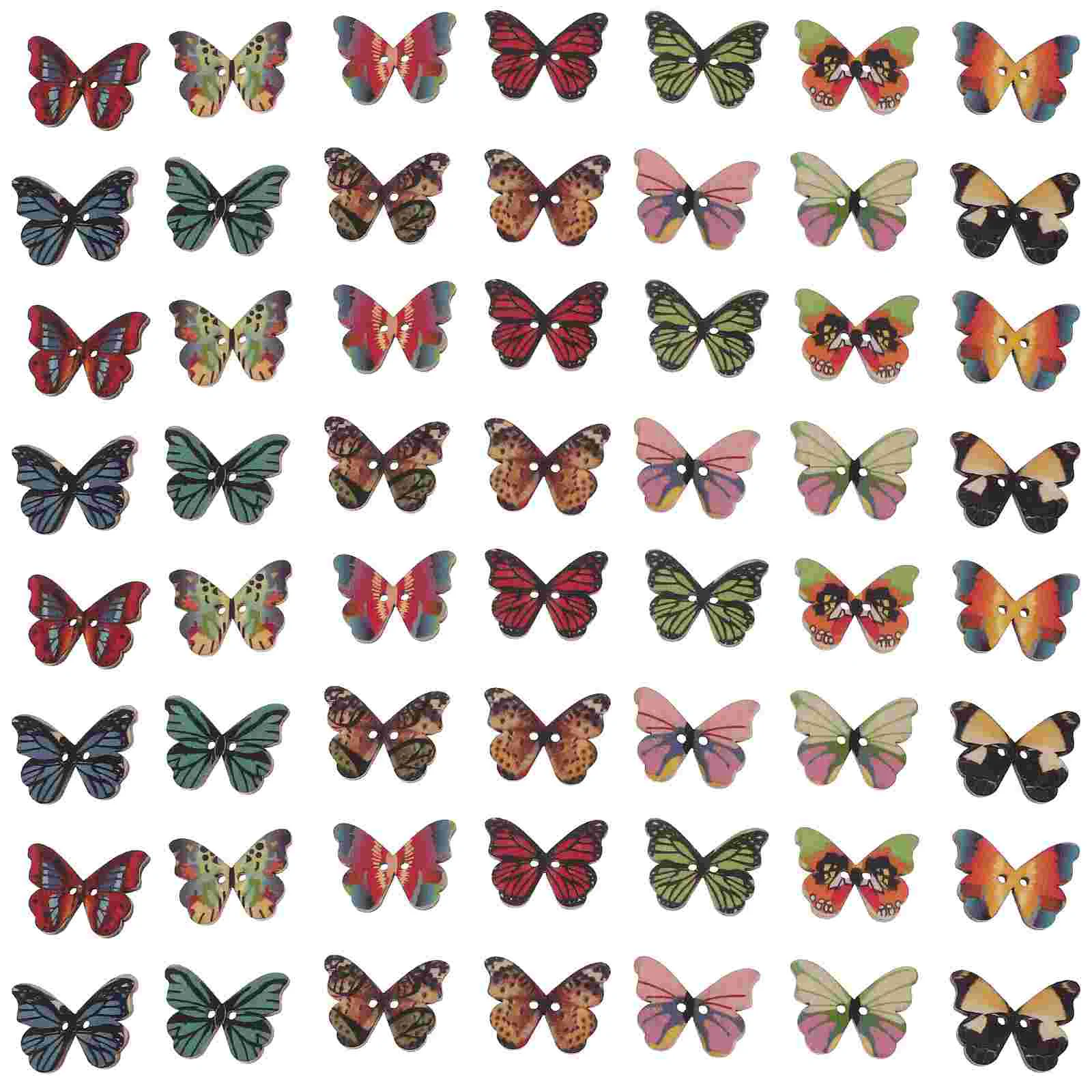 

Mixed Butterfly Wooden Button Holes For Kids Clothes Sewing Scrapbooking Handicraft DIY Accessories A3