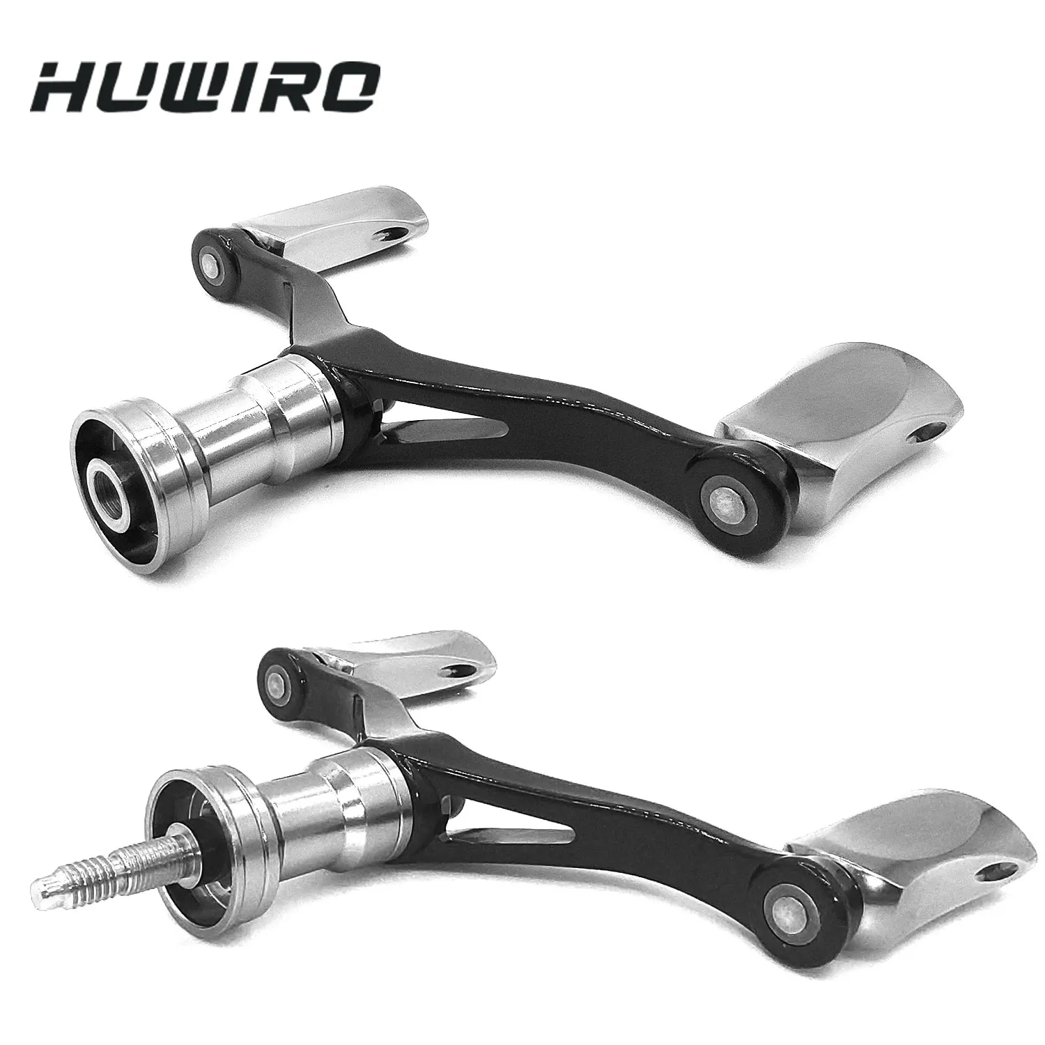 HUWIRO Fishing Reel Double Handles for SHIMANO and DAIWA Spinning Fishing  Reel Replacement Knobs with Bearings for Fishing