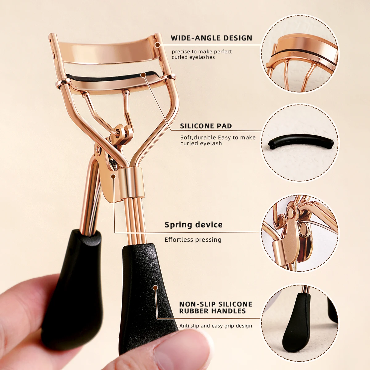 Portable eyelash curler 1 black stainless steel eyelash curling tool for extension curler eyelash curler