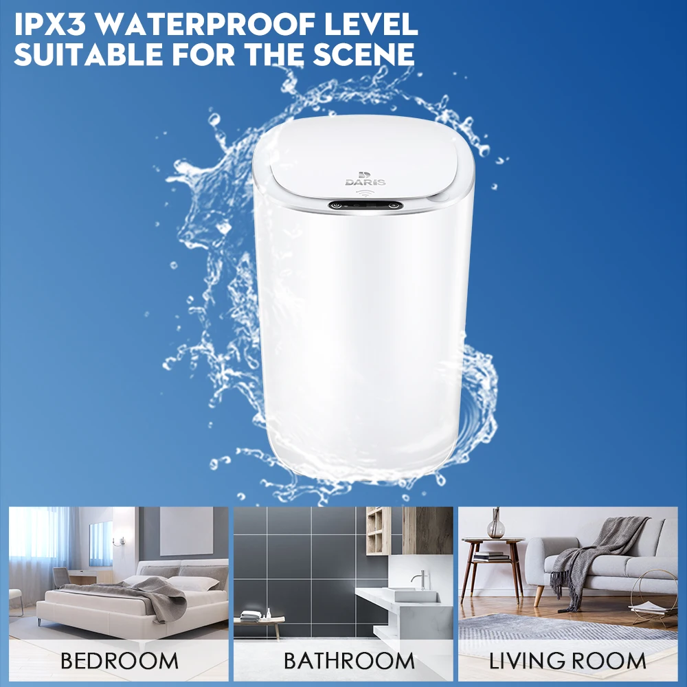 Automatic Sensor Trash Can for Kitchen Bathroom Smart Waterproof Electric Waste Bin 8.5-12L Capacity trash can