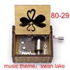 Antique Swan Lake Music Box 18 Note Ballet Dancer Color Print Wood Kids Toy Home Office Decor Birthday Christmas New Year's Gift 4