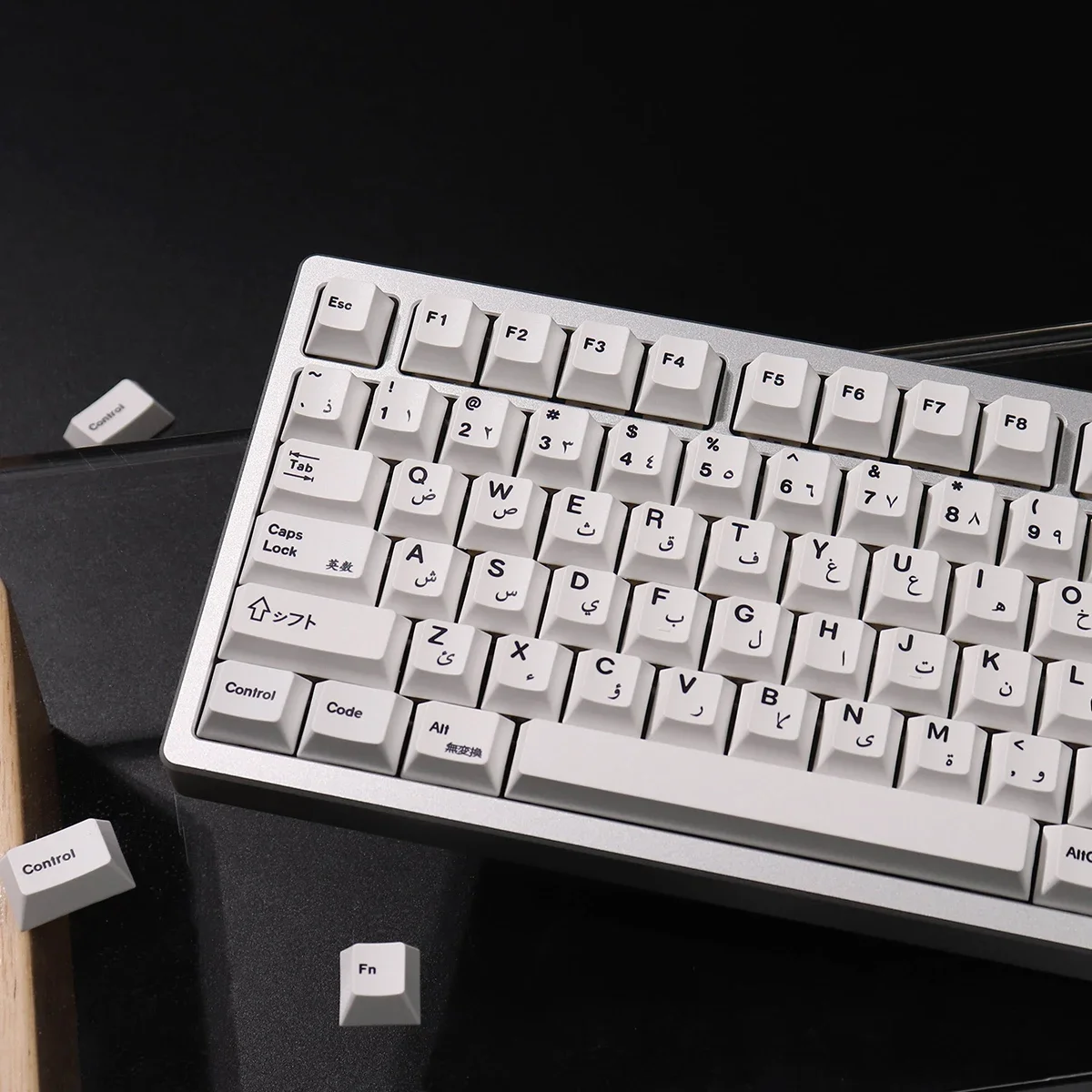 레트로 화이트 테마 키캡, 미니멀리스트 키캡, 아랍어 완전 세트, PBT 체리 프로필 키캡, 맞춤형 142/147 키캡