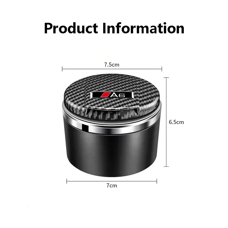 Car Ashtray With Blue LED Cigar For Audi A3 A4 A5 A6 A7 A8 Q3 Q5 Q7 Q8 ABT TTS Portable