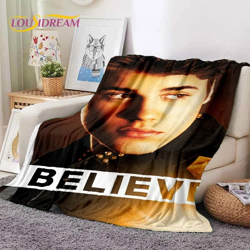 3D Justin Bieber Idol Singer Soft Blankets,Keep Warm Throw Blanket Comfortable Blanket for Picnic Beds Sofa Home Bedroom Gifts 4