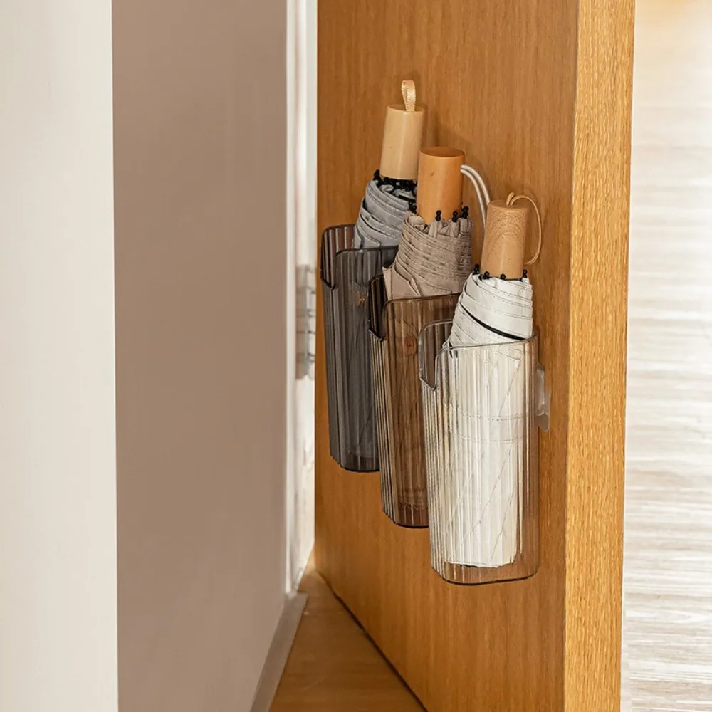 No Punching Wall Umbrella Holder Multifunctional Self Adhesive Umbrella Stand Waterproof Strong Storage Rack Living Room Foyer