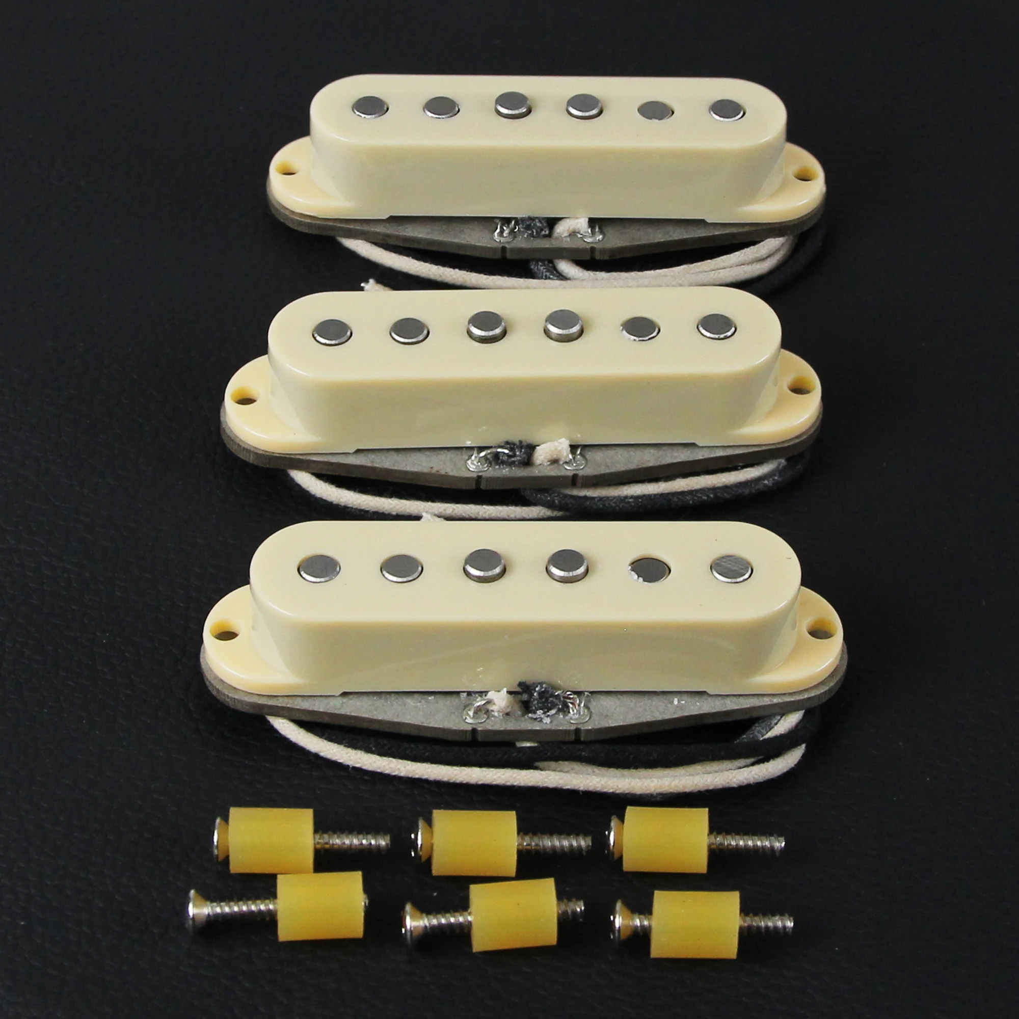 FLEOR 3 Stück Alnico 5 E-Gitarre Pickup Single Coil 52/52/52 mm Blues Vintage Clean für SSS Gitarrenteile – Detail 2