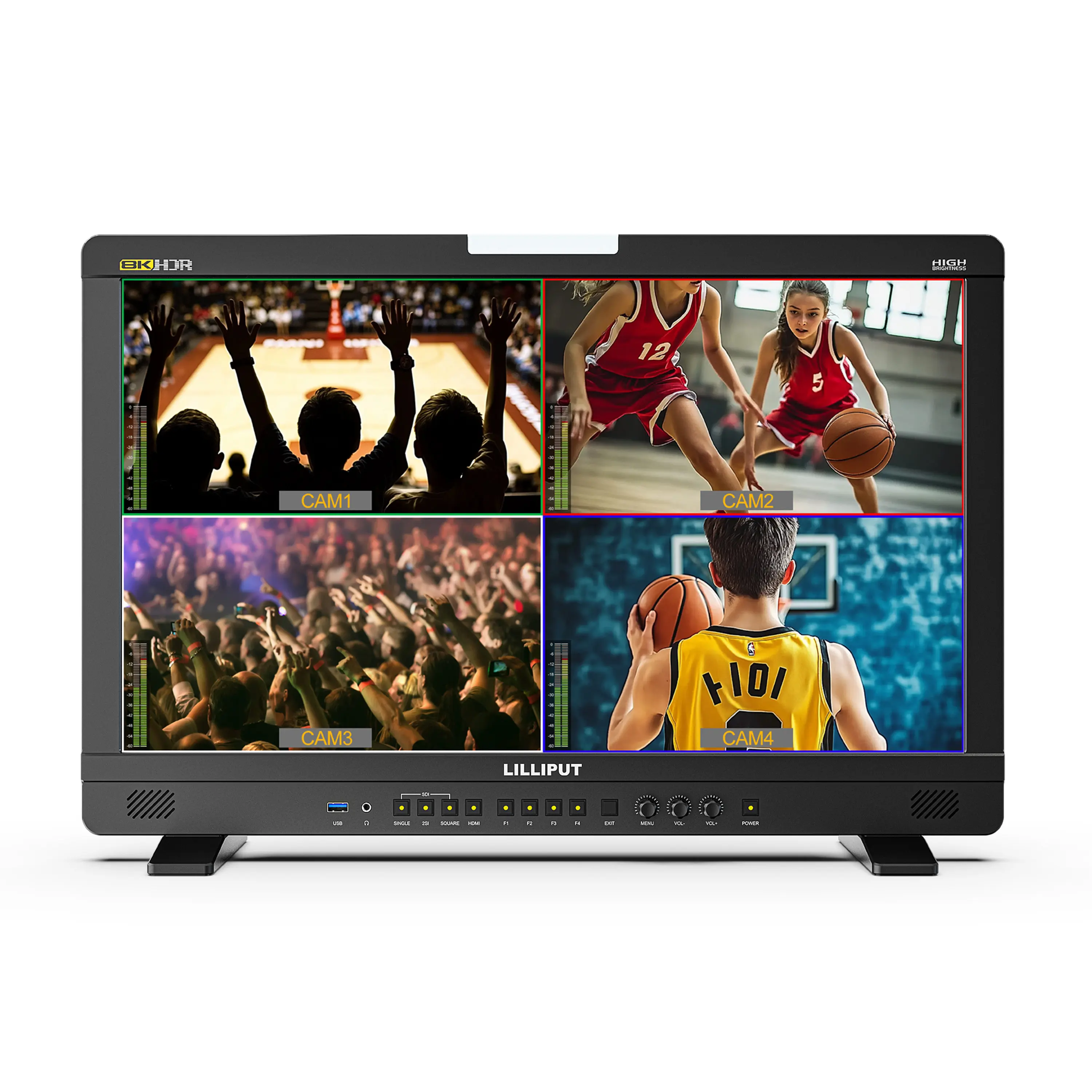 LILLIPUT UQ23 23.8인치 하이라이트 모니터 8K 12G-SDI HDMI 호환 비디오 신호 입력 출력
