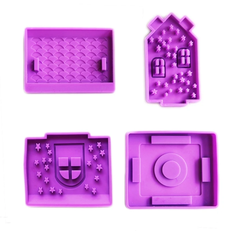 

Unique Star Snow House Holder Silicone Mold Home Decors Mold Set for Snow House Holders 517F