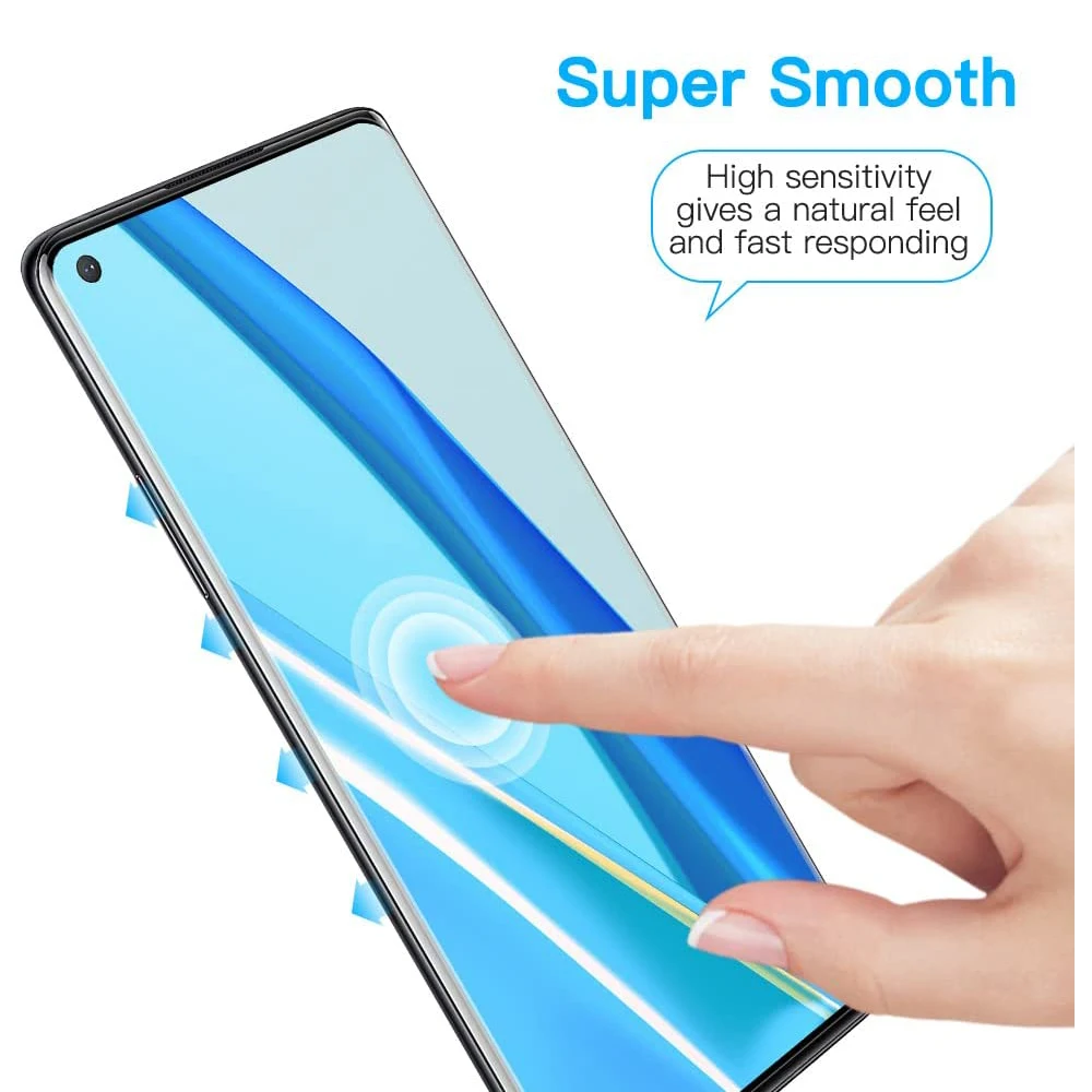 곡선 초음파 지문 강화 유리, OnePlus 11 3D 스크린 보호대 유리 필름, 2 개, 4 개