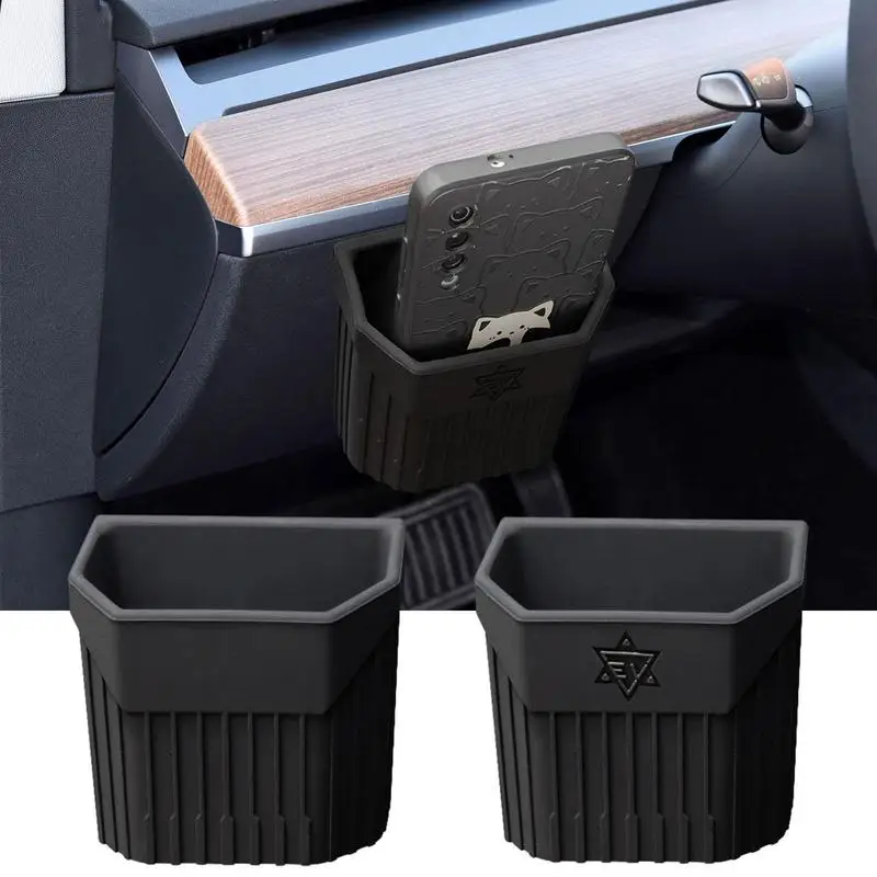 

Mini Car Storage Bag Air Vent Dashboard Tidy Hanging Silicone Organizer Box Glasses Phone Holder Storage Box Car Accessories