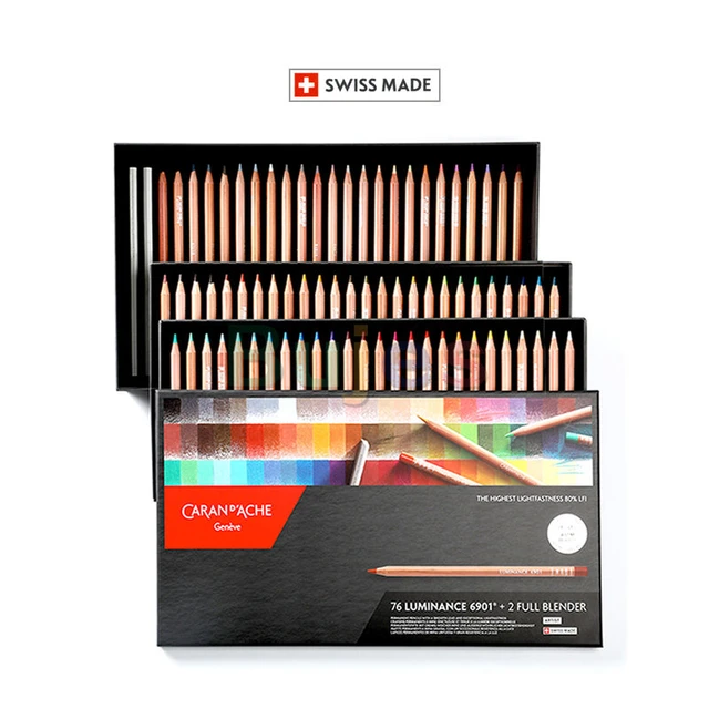 Caran d'Ache Luminance Set of 100 Colored Pencils + Blenders