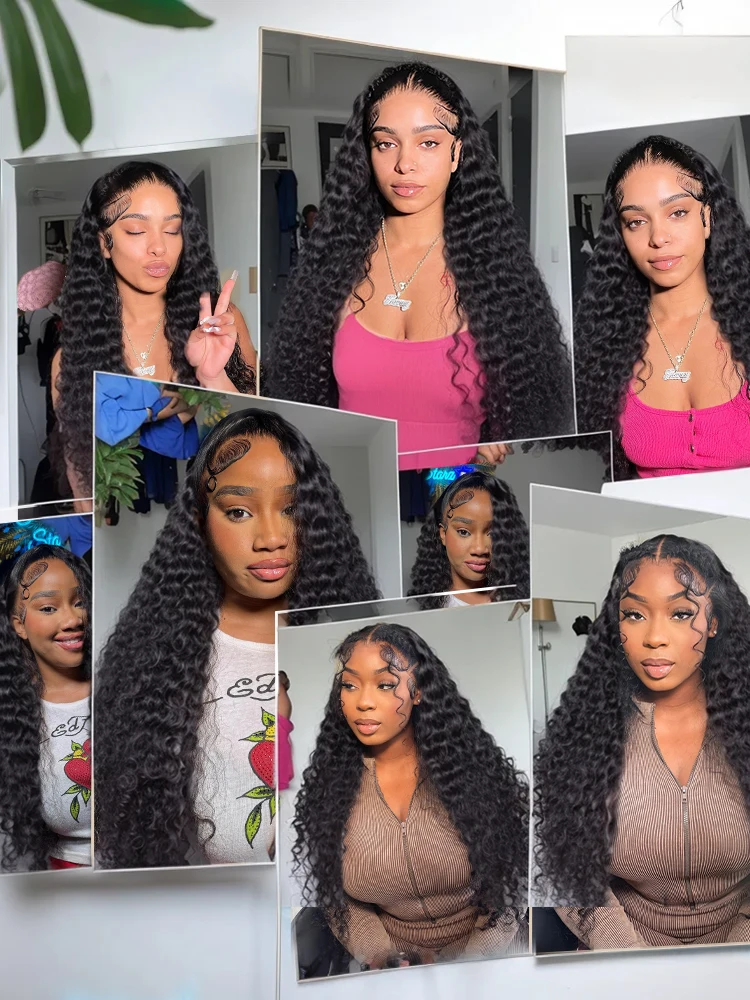 30 40 Inch 13x6 HD Deep Wave Frontal Wig 250% Curly Human Hair Wigs Loose Deep Wig Brazilian 13x4 Lace Front Wig For Women 6