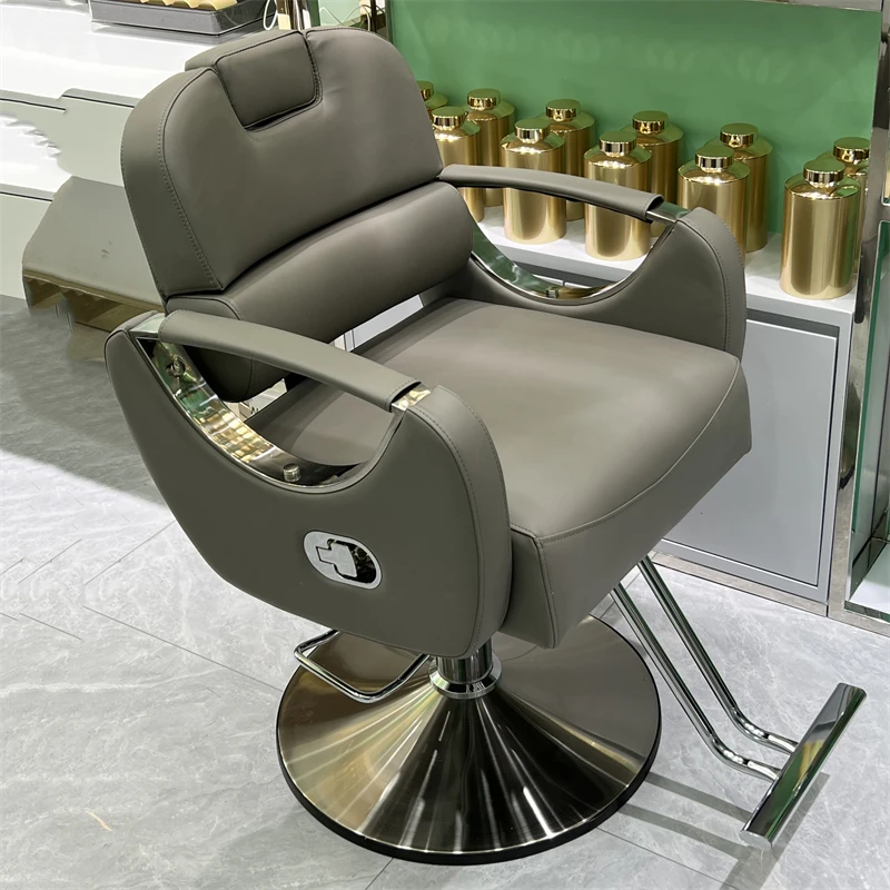 Comfortable Stylist Barber Chairs Barbershop Rolling Metal Chair Vanity Professional Swivel Silla De Barberia Luxuy Furnitures professional barber chairs hairdresser ergonomic vanity stylist chair cosmetic aesthetic silla de barbero modern furniture