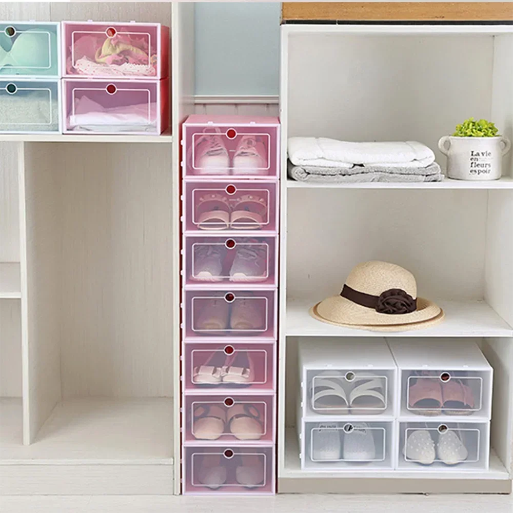 PP Minimalist Transparent Shoes Box Household Dustproof and Anti-Oxidation Drawer Shoe Box Storage Organizer Shoe Rack