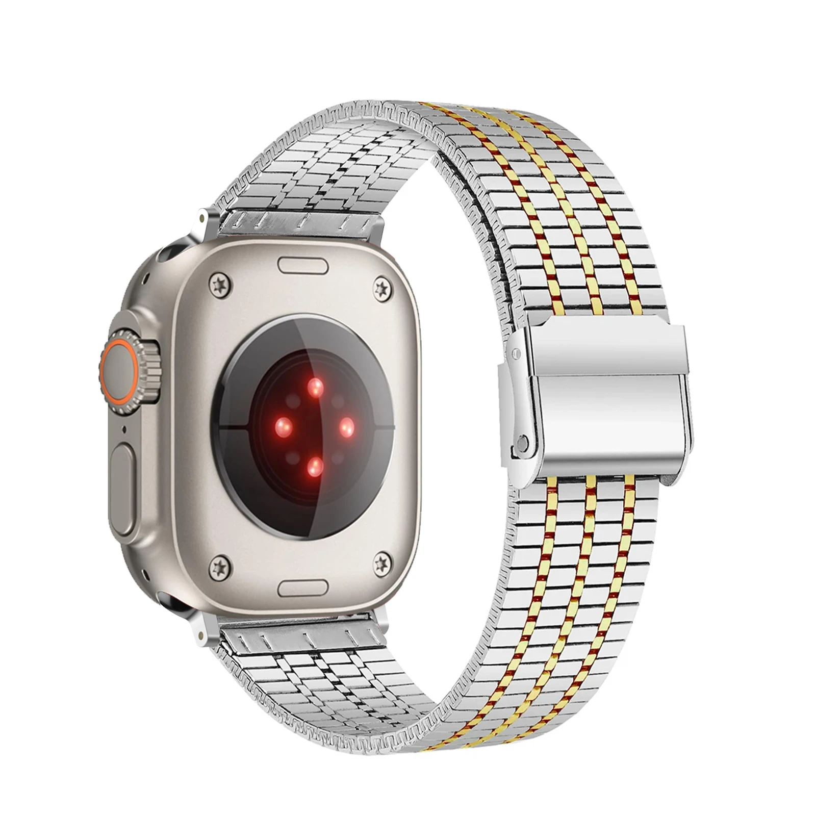 Premium Stainless Steel Smartwatch Band - Elegant Metal Strap Bracelet