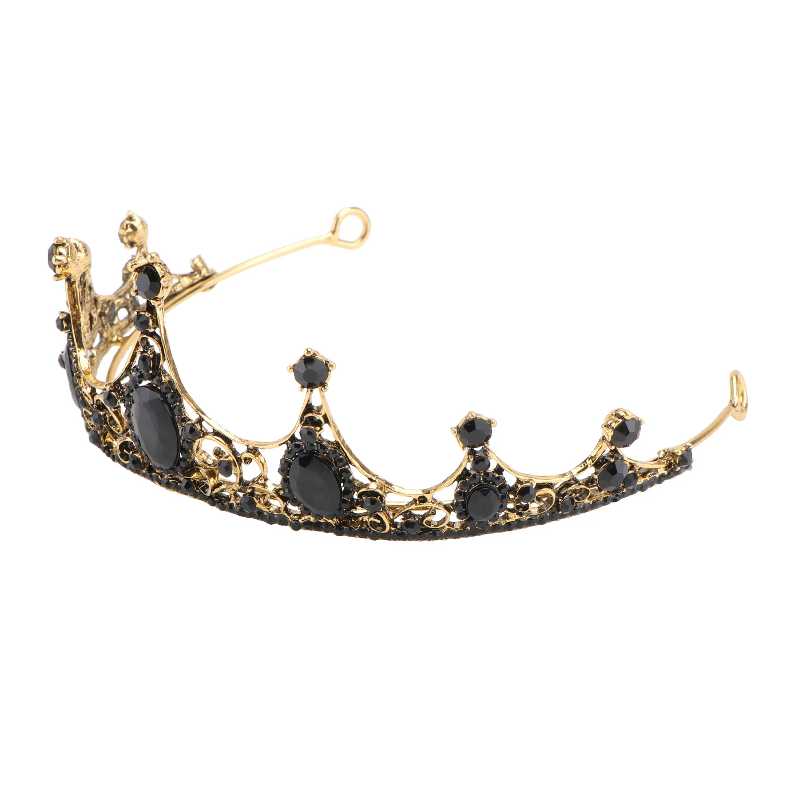 

Black Baroque Vintage Bridal Tiara Gothic Tiara Headband for Wedding Prom