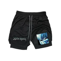 2-in-1 Running Shorts Men Gym Fitness Training Quick Dry Short Pants Male Outdoor Sport Jogging Built Pocket Bermuda Activewear