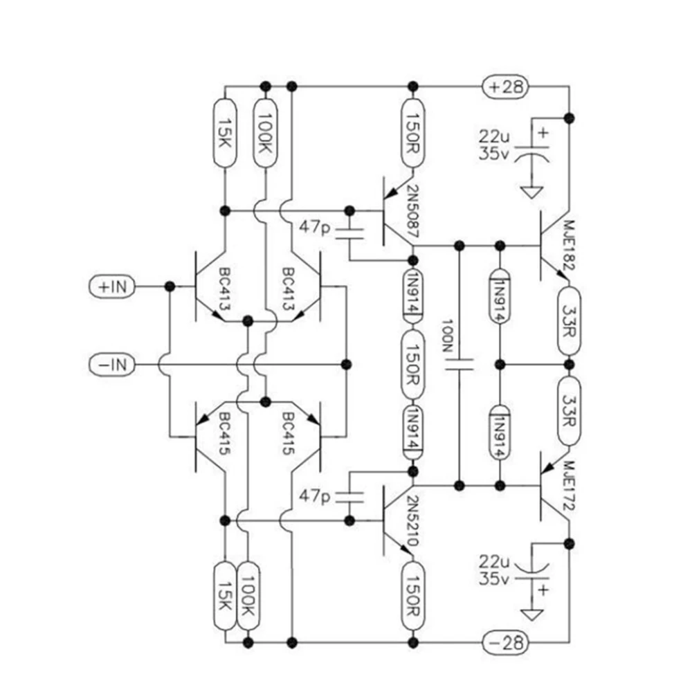 Two Channel Large Dynamic Pure Class A Preamplifier Board PCB Refer Bryston DOA33 Circuit