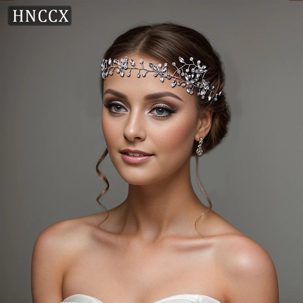 Повязка для волос HNCCX ручной работы, свадебные аксессуары для волос с бриллиантами, блестящие головные уборы, головной убор с кристаллами для вечерней вечеринки CP142