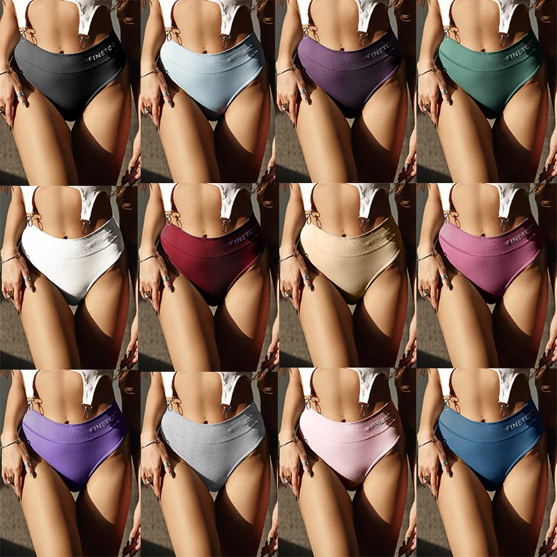 2PCS/Set High Waist Bodyshaper Panties Women Underwear Thong Lingerie Shapewear Panties Female Sexy G-String T-back 12 Colors